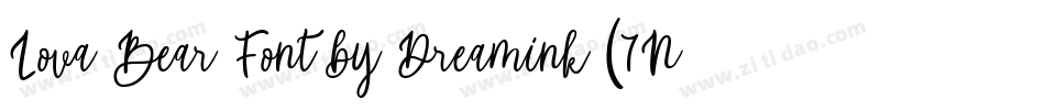 Lova Bear Font by Dreamink (7NTypes)字体转换